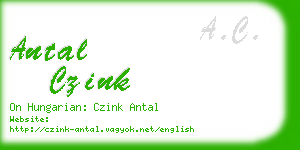 antal czink business card